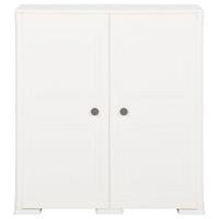 Opbergkast hout-look 79x43x85,5 cm kunststof wit