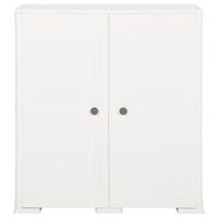 VIDAXL Kunststoffschrank Holzdesign 79x43x85,5 cm Weiß - Weiß - 