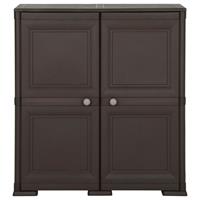 VIDAXL Kunststoffschrank Holzdesign 79x43x85,5 cm Braun - Braun - 