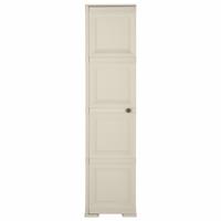 VIDAXL Kunststoffschrank Holzdesign 40x43x164 cm Cremefarbend - Creme - 