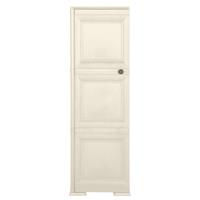 VIDAXL Kunststoffschrank Holzdesign 40x43x125 cm Cremefarbend - Creme