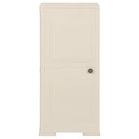 VIDAXL Kunststoffschrank Holzdesign 40x43x85,5 cm Creme - Creme - 