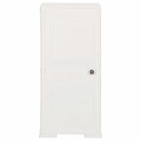 VIDAXL Kunststoffschrank Holzdesign 40x43x85,5 cm Weiß - Weiß - 