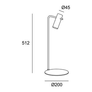 LEDS-C4 Nude Curved tafellamp E27 zwart