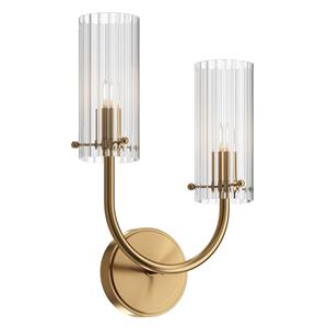 Maytoni Arco wandlamp, links hoger, 2-lamps