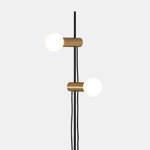 LEDS-C4 Nude Double vloerlamp E27 goud/zwart