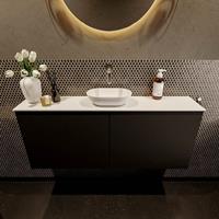 Mondiaz Fowy toiletmeubel 120x50x23cm urban mat 0 kraangaten wasbak: midden 2 deuren solid surface met blad MDF kleur wasbak: wit FOWY59028urbantalc