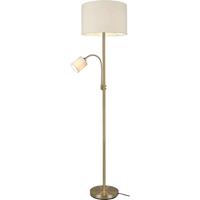 BES LED LED Vloerlamp - Trion Hotia - E27 Fitting - Rond - Mat Crème - Aluminium