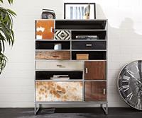 DELIFE Highboard Multi Drawer 100x130 Material Mix Anrichte