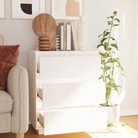 vidaXL Dressoir 60x34x75 cm massief grenenhout wit