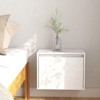 Wandkast 45x30x35 cm massief grenenhout wit