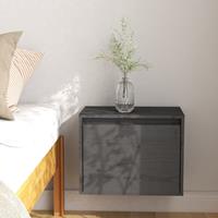 Wandkast 45x30x35 cm massief grenenhout grijs