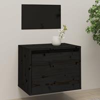 VidaXL Wandschrank Schwarz 45x30x35 cm Massivholz Kiefer 