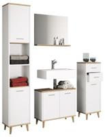 VCM 4-tlg. Badmöbelset Badezimmer Set Landos I braun
