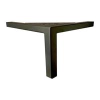 Furniture Legs Europe Zwarte stalen dunne hoekpoot 10 cm