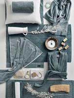 Vandyck Home towel uni washandje 16x22 pearl blue