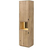 58 AUFM KESSEL Standvitrine Massivholz Idalia 50x203x42 Vitrine Wildeiche Bianco geölt/Granit 20032