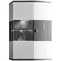 58 AUFM KESSEL Hängevitrine Jandy 70x103x37 Wandvitrine Weiß/Anthrazit/Weiß HG/Anthrazit HG 10160
