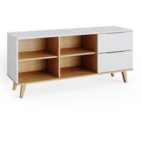 Vicco Kommode NEPTUNE Sideboard weiß Eiche Anrichte Schrank Schublade Skandi