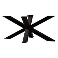 Furniture Legs Europe Zwarte stalen matrix tafelpoot hoogte 73 cm en breedte 180 cm (koker 10 x 10)