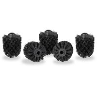 RELAXDAYS WC Bürstenkopf im 5er Set, lose Toilettenbürsten 12mm Gewinde, Ersatzbürstenkopf Durchmesser 7 cm, schwarz - 