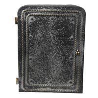 Clayre & Eef Sleutelkastje 23*10*30 Cm Zwart, Grijs Metaal Rechthoek Sleutelhouder Sleutelrekje Zwart Sleutelhouder