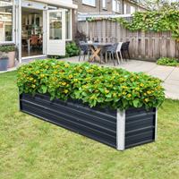 [EN.CASA] Pflanzbeet Nijmegen 183x47x40cm 2 Mittelstreben Stahl 