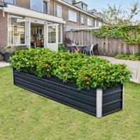 [EN.CASA] Pflanzbeet Nijmegen 240x47x40cm 3 Mittelstreben Stahl
