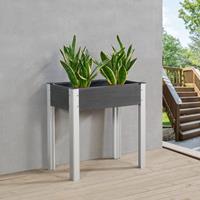 [EN.CASA] Hochbeet Beverwijk 75x40x75cm Dunkelgrau