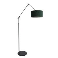 Steinhauer Vloerlamp prestige chic 8115zw zwart kap groen velours