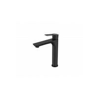 Sanimar Nero Lavabo Wastafelkraan Verhoogd 26x15.6 cm Messing Zwart Sanimar
