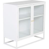 Hioshop Bakal dressoir 2 glasdeuren, 2 planken, wit.