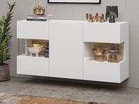 Mobistoxx Dressoir AVATAR 3 deuren wit met led