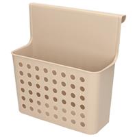 Forte Plastics Badkamer/keuken Hang Opbergmandjes/organizers Taupe 26 X 24 Cm - Opbergmanden