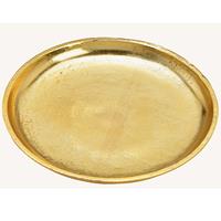 Shoppartners Rond Kaarsenbord/kaarsenplateau Goud Van Metaal 20 X 2 Cm - Kaarsenplateaus