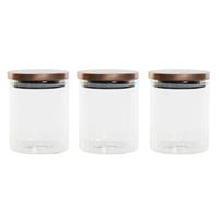 Shoppartners Set Van 3x Stuks Glazen Voorraadpotten/voorraadbussen 650 Ml - Voorraadpot