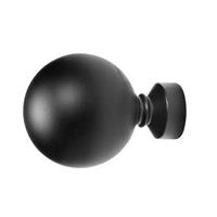 1 Knop Bulb Ø20mm - zwart
