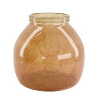 Dijk Natural Collections Kaarsenhouder Gerecycled Glas-bruin-ø21x20cm