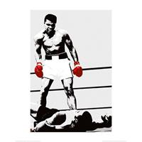 Pyramid Muhammad Ali Gloves Kunstdruk 40x50cm