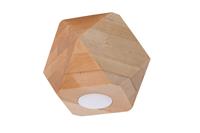 SL.1009 Deckenleuchte woody 1 Natural Holz l: 12cm, b: 12cm, h: 12cm, GU10/40W, dimmbar - Sollux