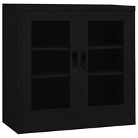 vidaXL Büroschrank Schwarz 90x40x90 cm Stahl 