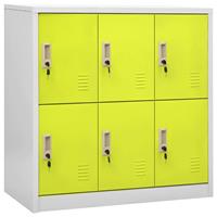 VidaXL Lockerkast 90x45x92,5 Cm Staal Lichtgrijs En Groen