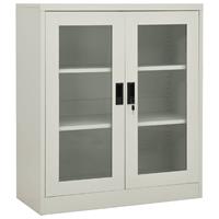 vidaXL Büroschrank Hellgrau 90x40x105 cm Stahl 