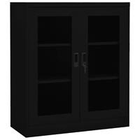 vidaXL Büroschrank Schwarz 90x40x105 cm Stahl 