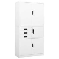 vidaXL Büroschrank Weiß 90x40x180 cm Stahl 