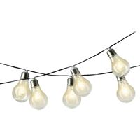 Decoris Witte Tuinverlichting/feestverlichting Lichtsnoeren 4.5m - Partyverlichting - Zonne-energie Sfeerverlichting