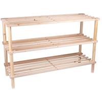 Alpina Schoenenrek - 3-laags Schoenenbank - Hout - 74 X 26 X 48,5 Cm - Tot 10 Paar Schoenen