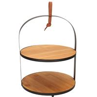 Shoppartners Etagere 2-laags Van Bamboe B21 X H26 X D21 Cm - Etageres