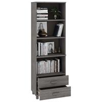Hoge kast 60x35x180 cm massief grenenhout lichtgrijs