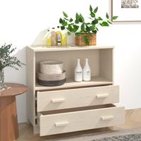vidaXL Dressoir 85x35x80 cm massief grenenhout honingbruin